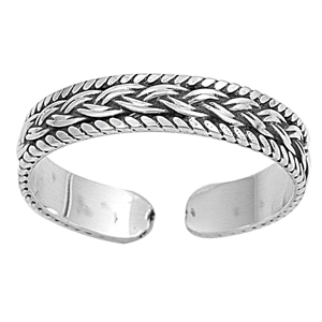 Shop Jaypore Women Silver Adjustable Oxidized Silver Silver Toe Ring for  Women Online 39586959